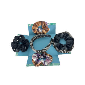 Hair Accessories Box Sorprise– Scrunchies, Clips, and Headbands Gift Set Dark